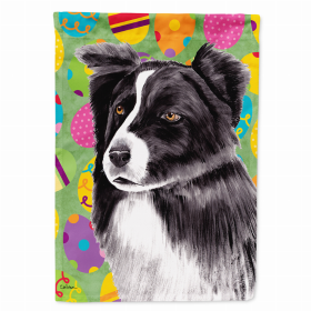 Border Collie Easter Eggtravaganza Flag Garden Size