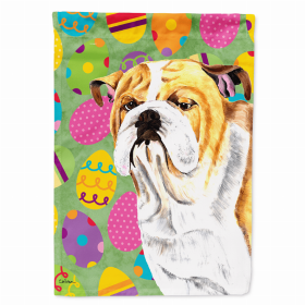 Bulldog #2 Easter Eggtravaganza Flag Garden Size