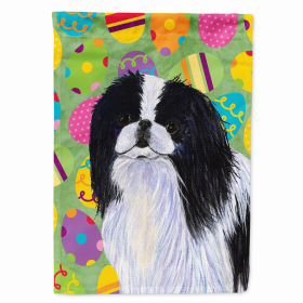 Japanese Chin Easter Eggtravaganza Flag Garden Size