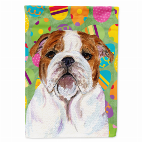 Bulldog #3 Easter Eggtravaganza Flag Garden Size