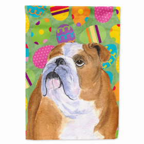 Bulldog #4 Easter Eggtravaganza Flag Garden Size