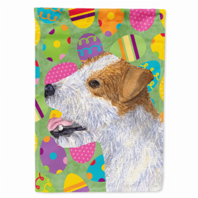 Jack Russell Terrier Easter Eggtravaganza Flag Garden Size