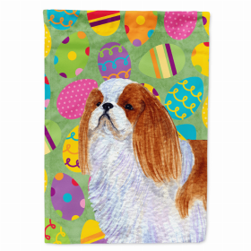 English Toy Spaniel Easter Eggtravaganza Flag Garden Size