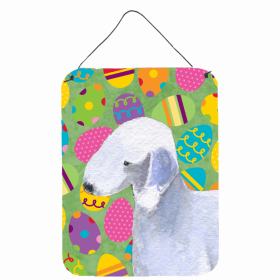 Bedlington Terrier Art Easter Eggtravaganza Wall or Door Hanging Prints