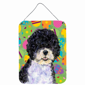 Portuguese Water Dog Art Easter Eggtravaganza Wall or Door Hanging Prints