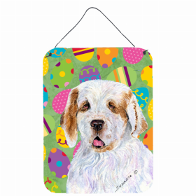 Clumber Spaniel Art Easter Eggtravaganza Wall or Door Hanging Prints