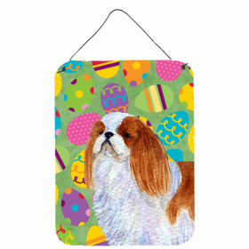 English Toy Spaniel Art Easter Eggtravaganza Wall or Door Hanging Prints