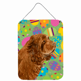 Sussex Spaniel Art Easter Eggtravaganza Wall or Door Hanging Prints