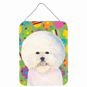 Bichon Frise #2 Art Easter Eggtravaganza Wall or Door Hanging Prints