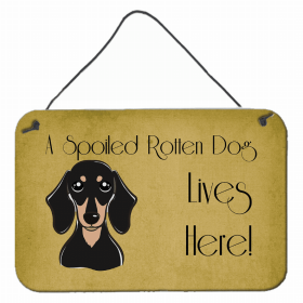 Dachshund - Black and Tan Lives Here Design Wall or Door Hanging Prints