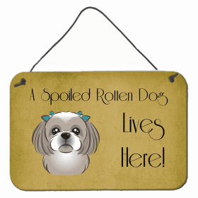 Shih Tzu - Silver Lives Here Design Wall or Door Hanging Prints