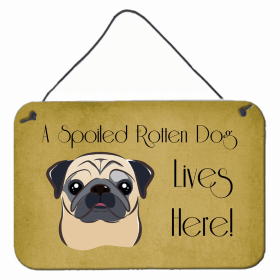 Pug - Fawn Lives Here Design Wall or Door Hanging Prints