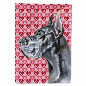 Great Dane #5 Hearts Love and Valentine's Day Portrait Flag Garden Size