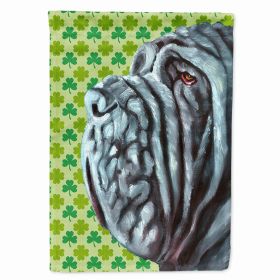 Mastiff - Neapolitan St. Patrick's Day Shamrock Portrait Flag Garden Size