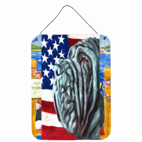 Mastiff - Neapolitan USA American Flag Wall or Door Hanging Prints