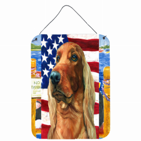 Irish Setter USA American Flag Wall or Door Hanging Prints