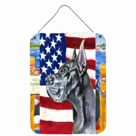 Great Dane #2 USA American Flag Wall or Door Hanging Prints