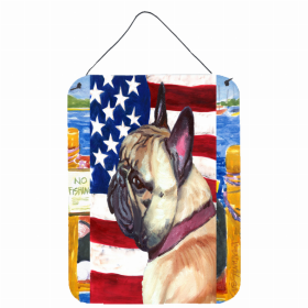 French Bulldog USA American Flag Wall or Door Hanging Prints