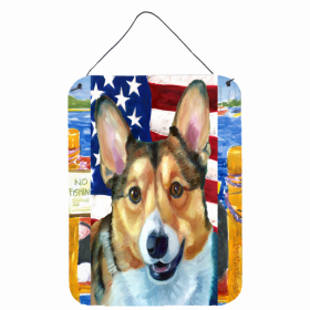 Corgi #2 USA American Flag Wall or Door Hanging Prints