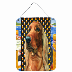 Irish Setter #2 Candy Corn Halloween Design Wall or Door Hanging Prints