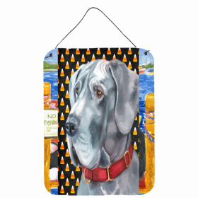 Great Dane #4 Candy Corn Halloween Design Wall or Door Hanging Prints