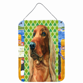 Irish Setter #2 St. Patrick's Day Shamrock Portrait Design Wall or Door Hanging Prints