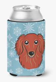 Dachshund - Longhair - Red Snowflake Dog Design Can Hugger