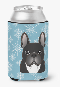 French Bulldog - Black Snowflake Dog Design Can Hugger