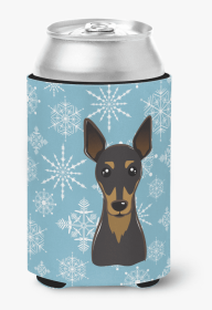 Min Pin Snowflake Dog Design Can Hugger