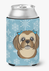 Shih Tzu - Chocolate Snowflake Dog Design Can Hugger