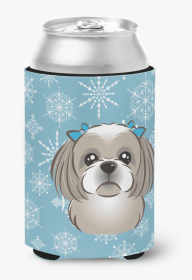 Shih Tzu - Silver Snowflake Dog Design Can Hugger