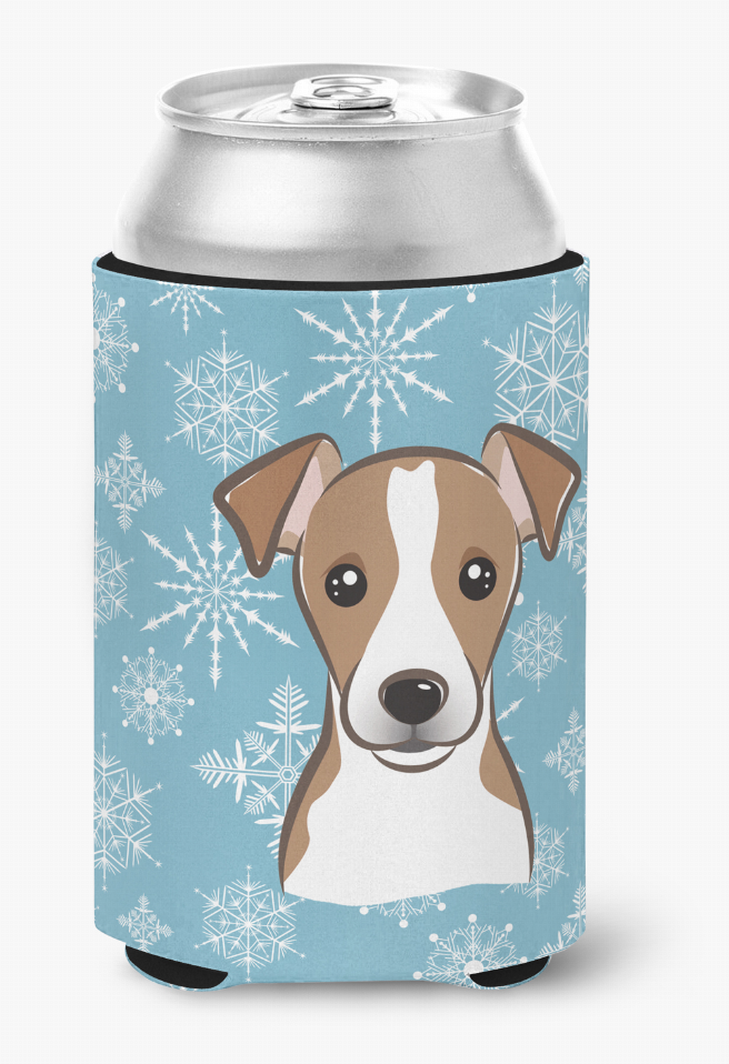 Jack Russell Terrier Snowflake Dog Design Can Hugger