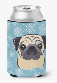 Pug - Fawn Snowflake Dog Design Can Hugger