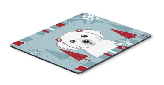 Maltese Winter Holiday Hot Pad & Trivet