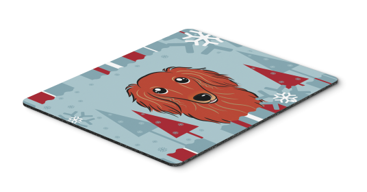 Dachshund - Longhair - Red - Winter Holiday Hot Pad & Trivet