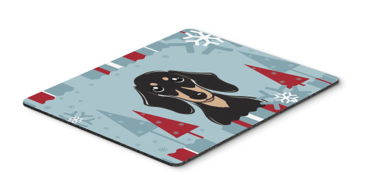 Dachshund - Black and Tan - Winter Holiday Hot Pad & Trivet