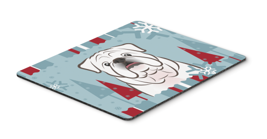 English Bulldog - White - Winter Holiday Hot Pad & Trivet