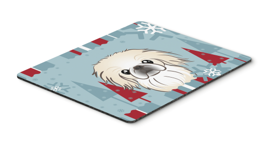 Pekingese Winter Holiday Hot Pad & Trivet