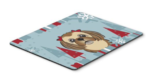 Shih Tzu - Chocolate - Winter Holiday Hot Pad & Trivet