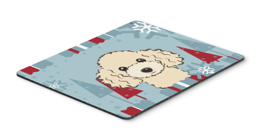 Poodle - Buff - Winter Holiday Hot Pad & Trivet