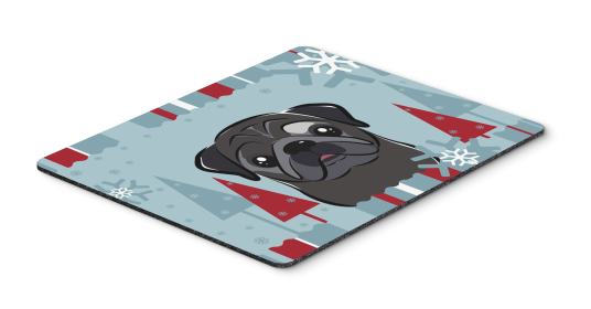 Pug - Black - Winter Holiday Hot Pad & Trivet