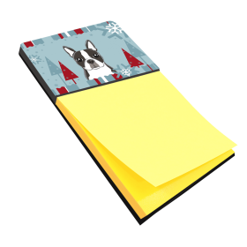 Boston Terrier 1 Holiday Sticky Note Holder