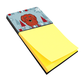 Dachshund - Longhair - Red 1 Holiday Sticky Note Holder