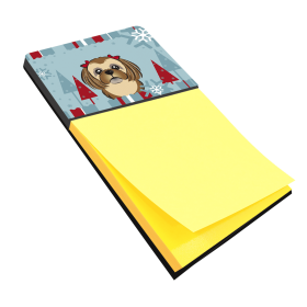 Shih Tzu - Chocolate 1 Holiday Sticky Note Holder