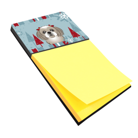 Shih Tzu - Silver 1 Holiday Sticky Note Holder