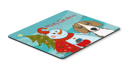 Beagle with Snowman Mouse Pad