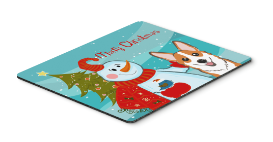 Corgi - Red - with Snowman Mouse Pad