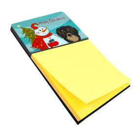 Dachshund - Longhair - Black and Tan 2 Holiday Sticky Note Holder