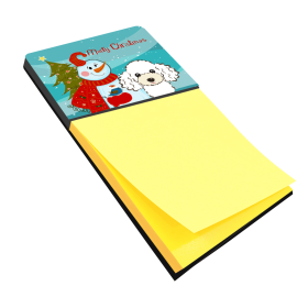 Poodle - White 2 Holiday Sticky Note Holder