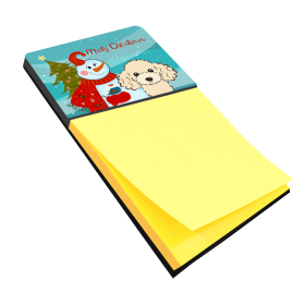 Poodle - Buff 2 Holiday Sticky Note Holder